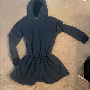 Navy Blue Hooded Romper by FP Movement